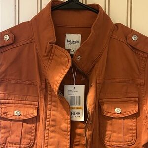 Kensie Rust Jacket with Button Accents
